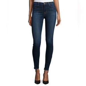 J Brand Skinny Maria High-Rise Jeans - Dark Blue Wash - Size 28